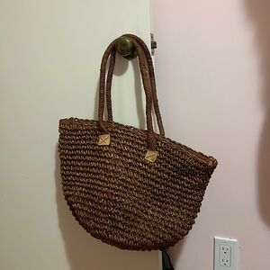 Casual Corner Straw Tote Bag